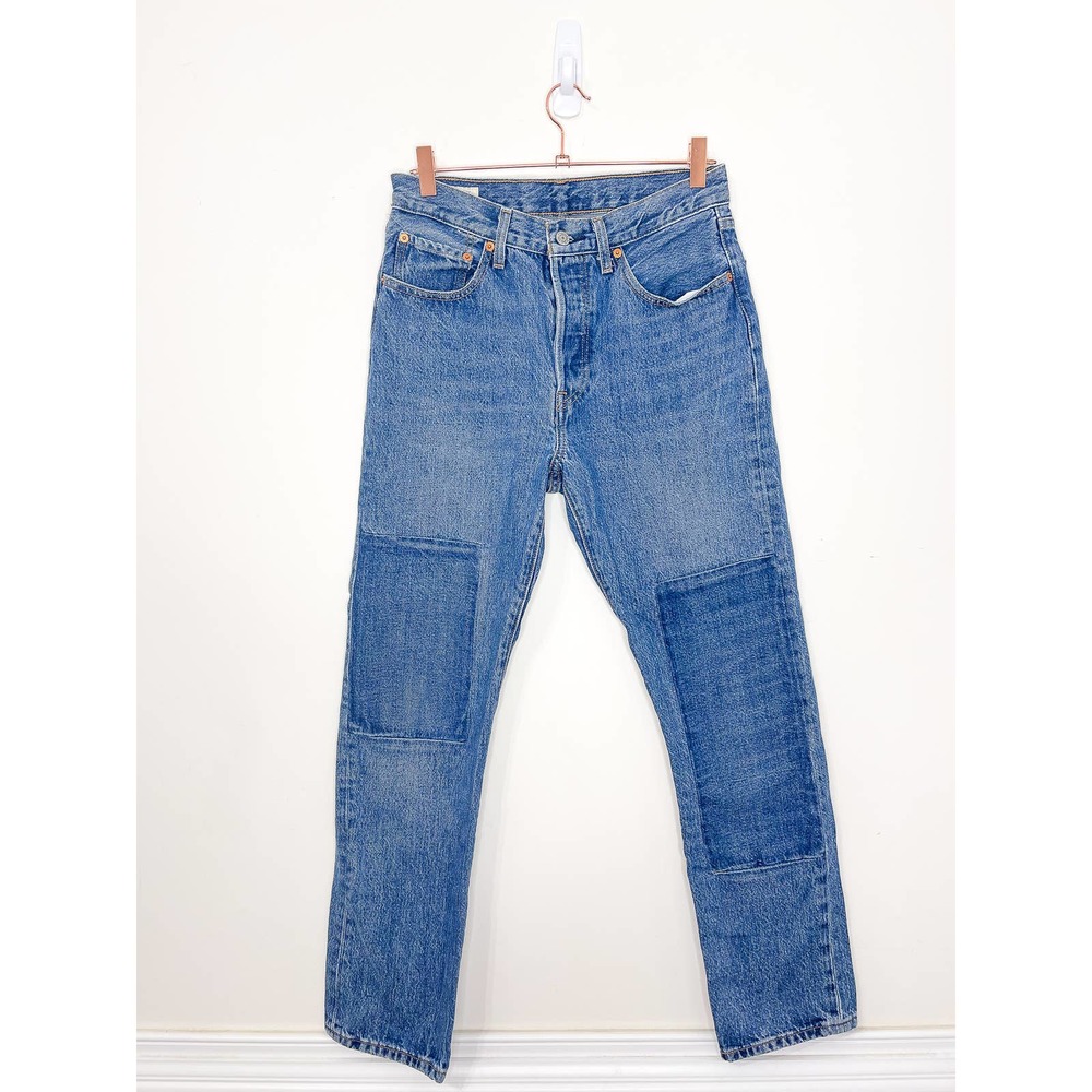 Levi's 501 Patchwork Button-Fly Straight Leg Jean… - image 1